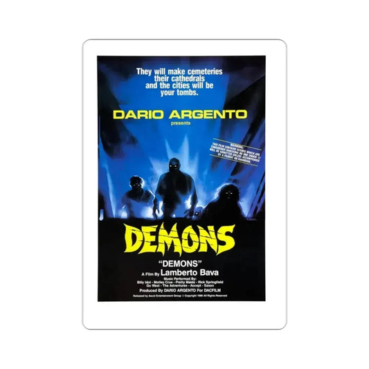Demons 1986 Movie Poster STICKER Vinyl Die-Cut Decal 2 Inch - The Sticker Space