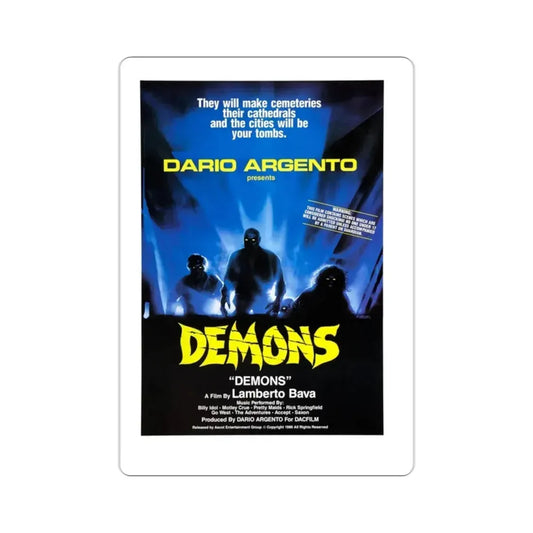Demons 1986 Movie Poster STICKER Vinyl Die-Cut Decal 2 Inch - The Sticker Space