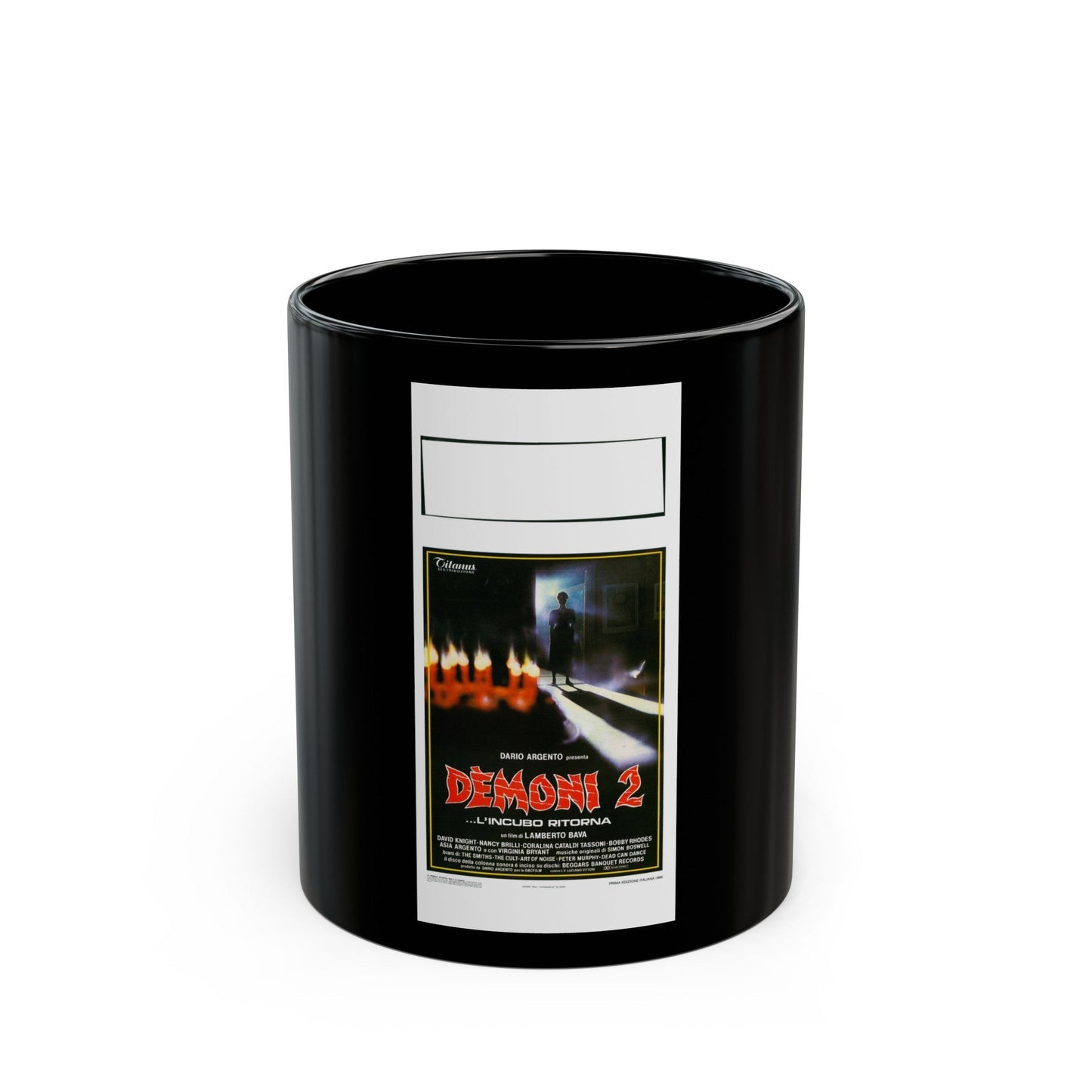 DEMONS 2 (ITALIAN) 1986 Movie Poster - Black Coffee Mug-11oz-The Sticker Space