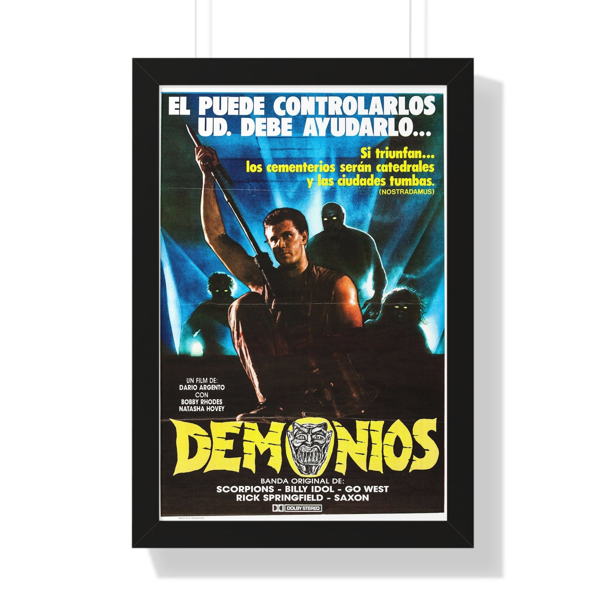 DEMONS (ARGENTINA) 1985 - Framed Movie Poster-16″ x 24″-The Sticker Space