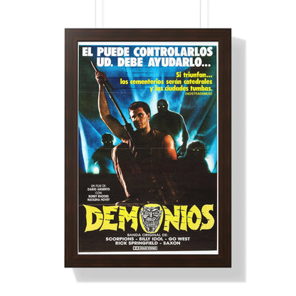 DEMONS (ARGENTINA) 1985 - Framed Movie Poster-16″ x 24″-The Sticker Space