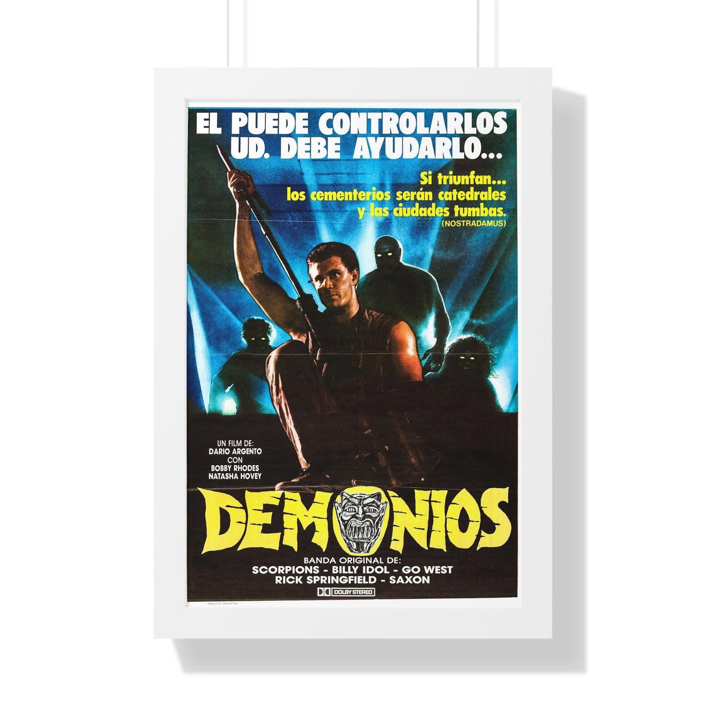 DEMONS (ARGENTINA) 1985 - Framed Movie Poster-16″ x 24″-The Sticker Space