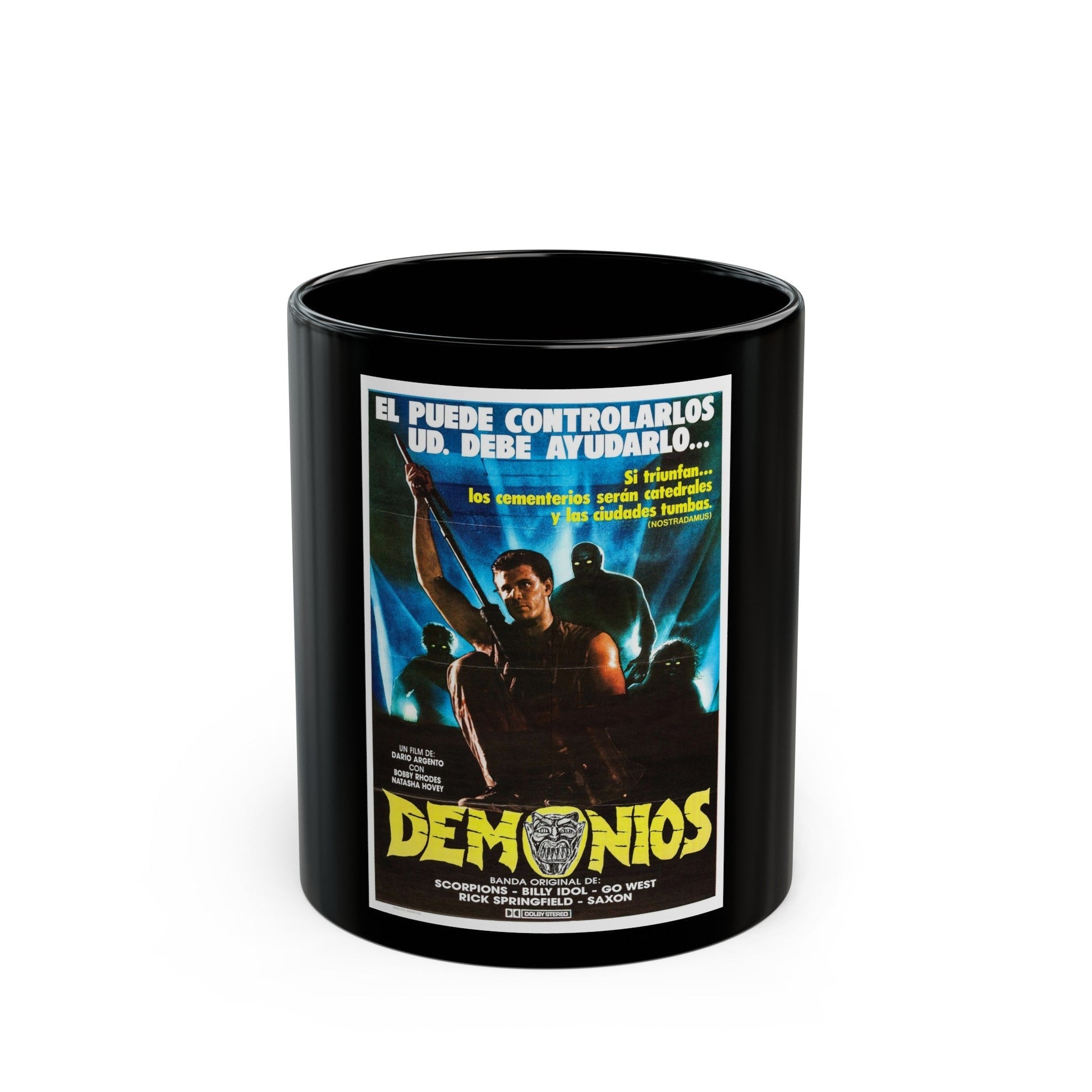 DEMONS (ARGENTINA) 1985 Movie Poster - Black Coffee Mug-11oz-The Sticker Space