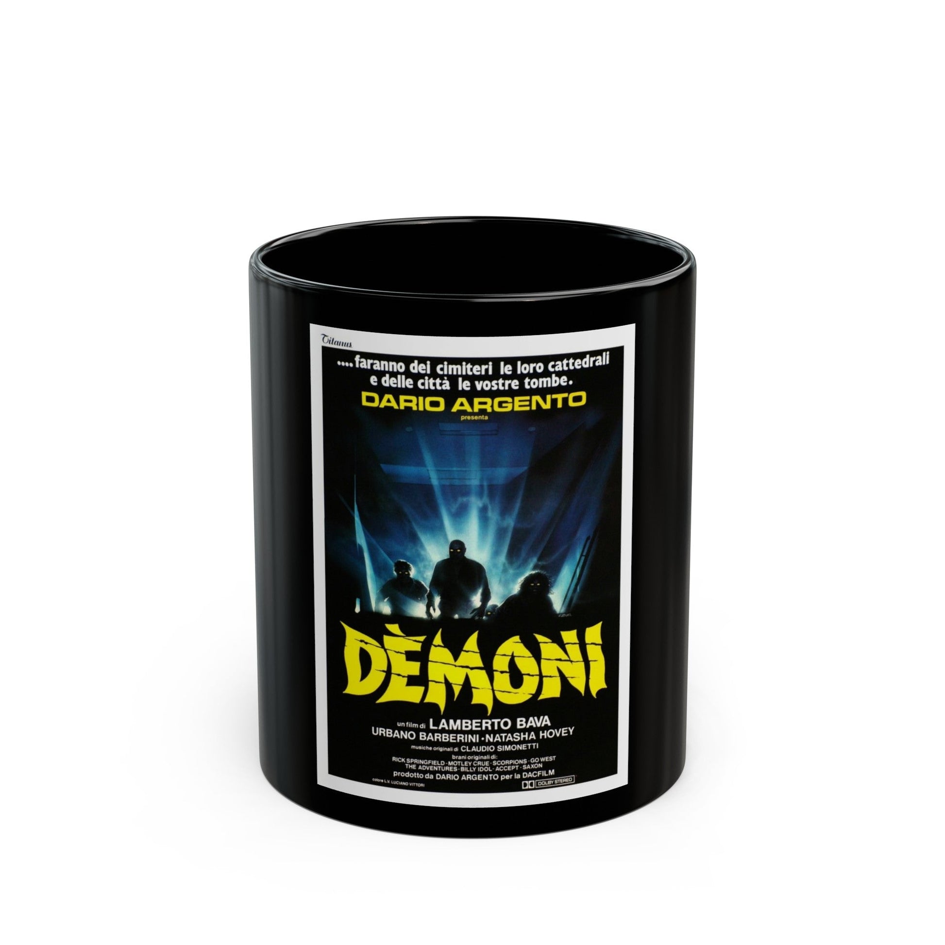 DEMONS (ITALIAN) 1985 Movie Poster - Black Coffee Mug-11oz-The Sticker Space