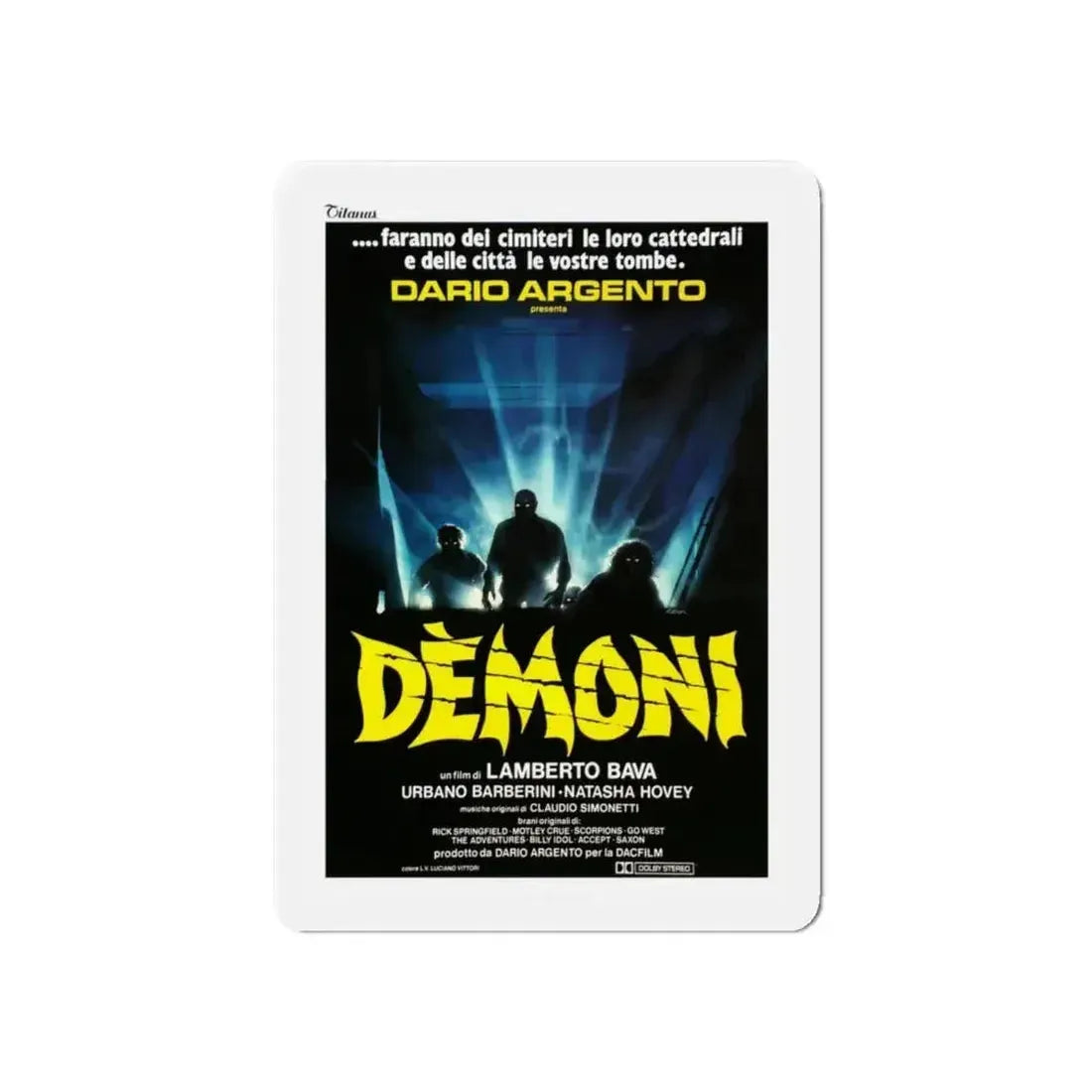 DEMONS (ITALIAN) 1985 Movie Poster - Refrigerator Magnet - The Sticker Space