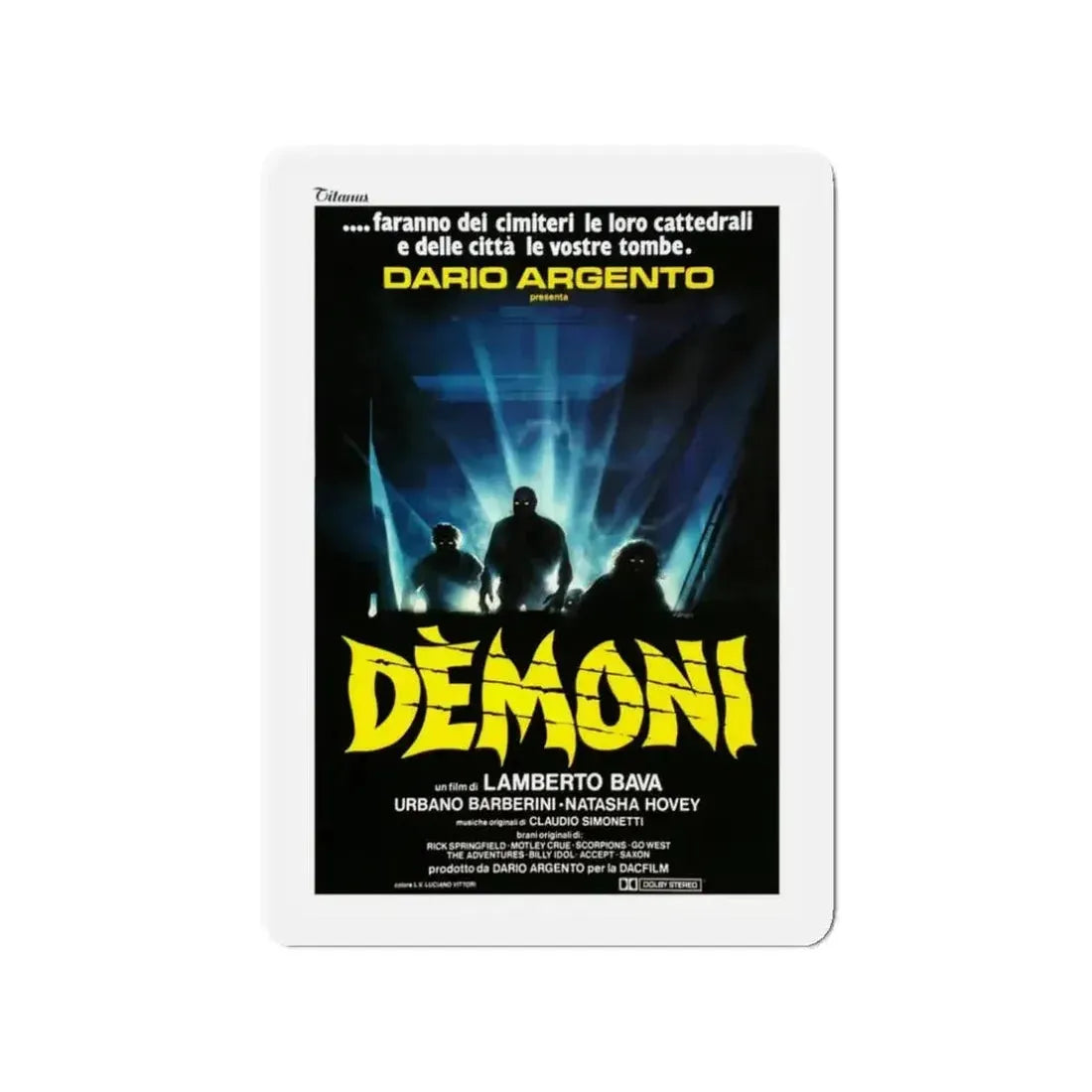 DEMONS (ITALIAN) 1985 Movie Poster - Refrigerator Magnet - The Sticker Space