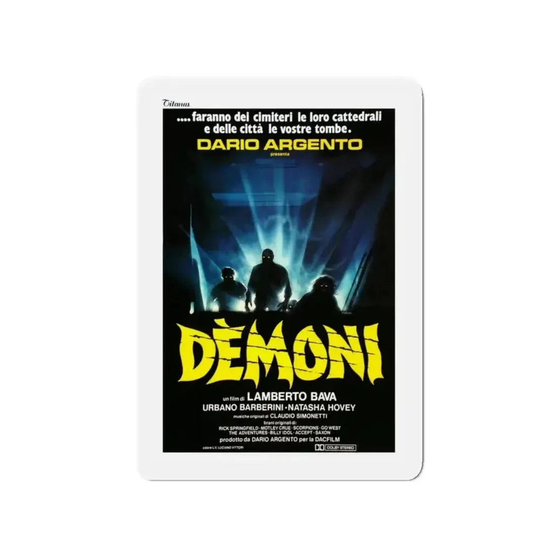 DEMONS (ITALIAN) 1985 Movie Poster - Refrigerator Magnet - The Sticker Space