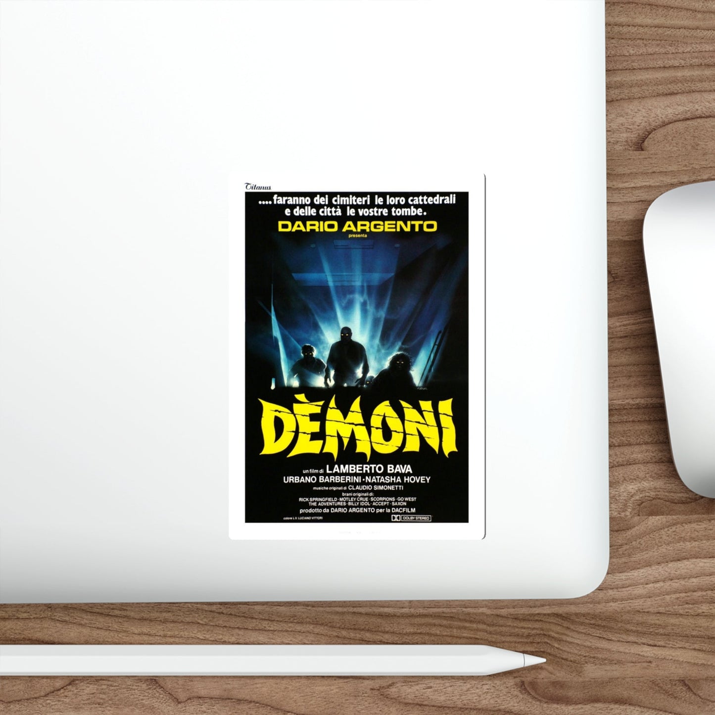 DEMONS (ITALIAN) 1985 Movie Poster STICKER Vinyl Die-Cut Decal-The Sticker Space