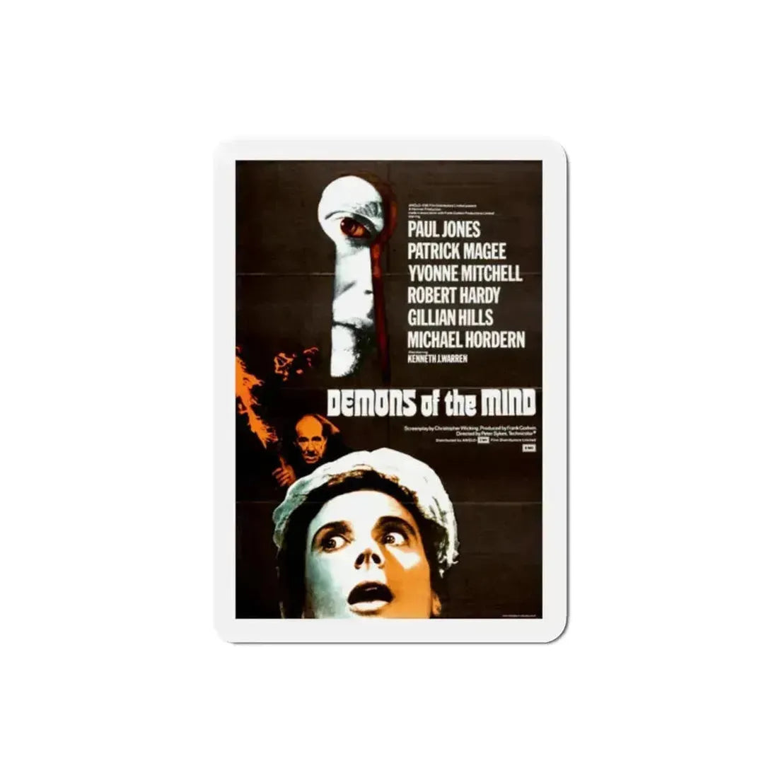Demons of the Mind 1974 Movie Poster Refrigerator Magnet 2 Inch - The Sticker Space