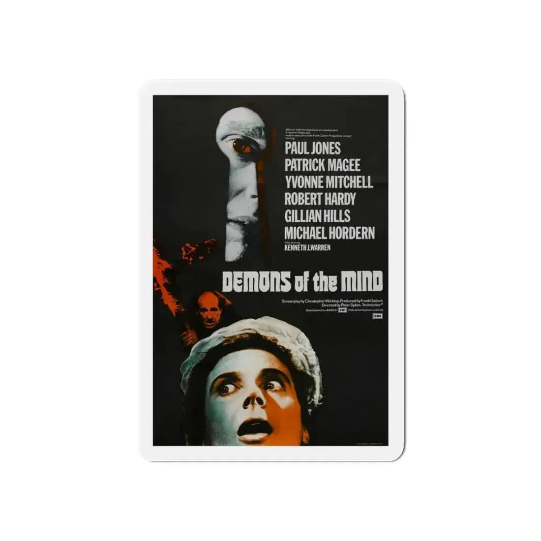 DEMONS OF THE MIND 1974 Movie Poster - Refrigerator Magnet 6 Inch - The Sticker Space