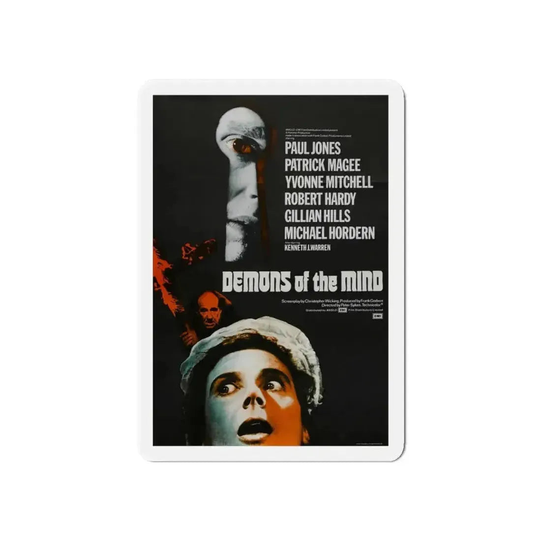 DEMONS OF THE MIND 1974 Movie Poster - Refrigerator Magnet - The Sticker Space