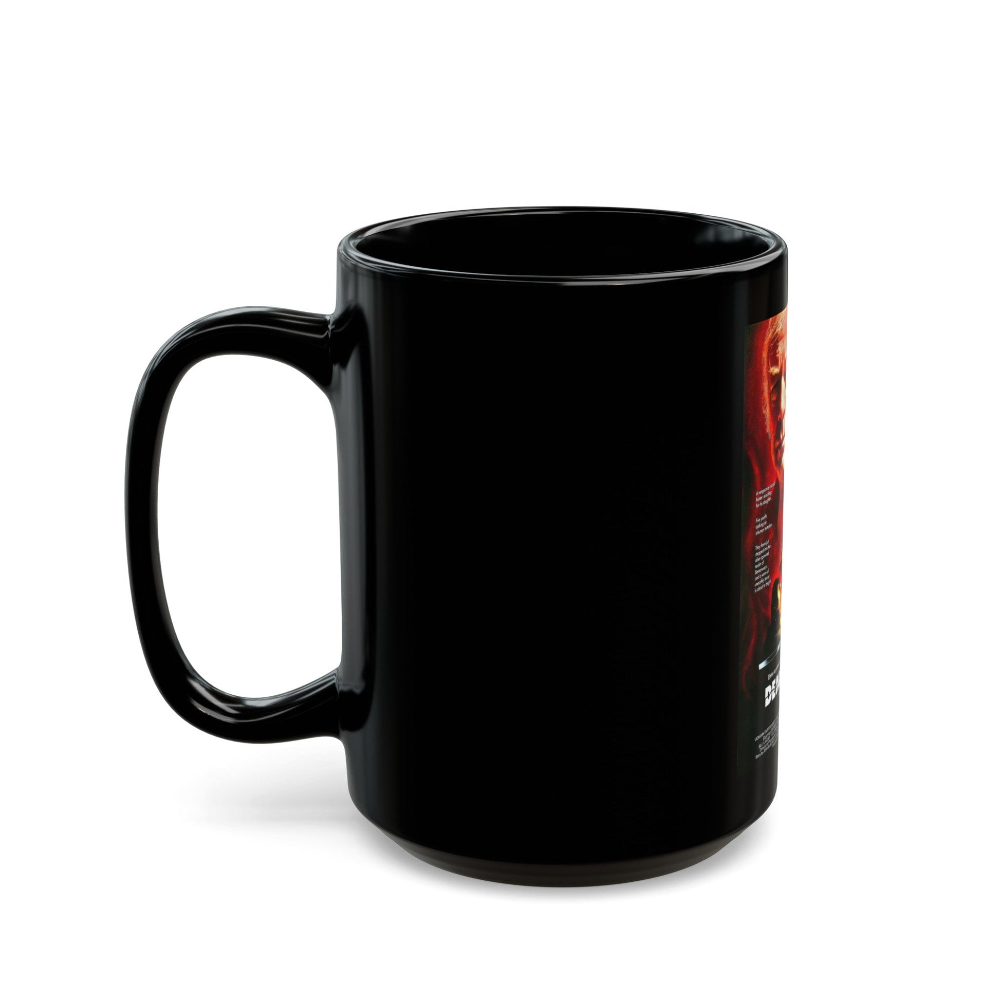 DEMONWARP 1988 Movie Poster - Black Coffee Mug-The Sticker Space