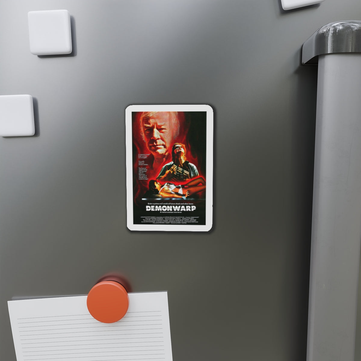 DEMONWARP 1988 Movie Poster - Die-Cut Magnet-The Sticker Space