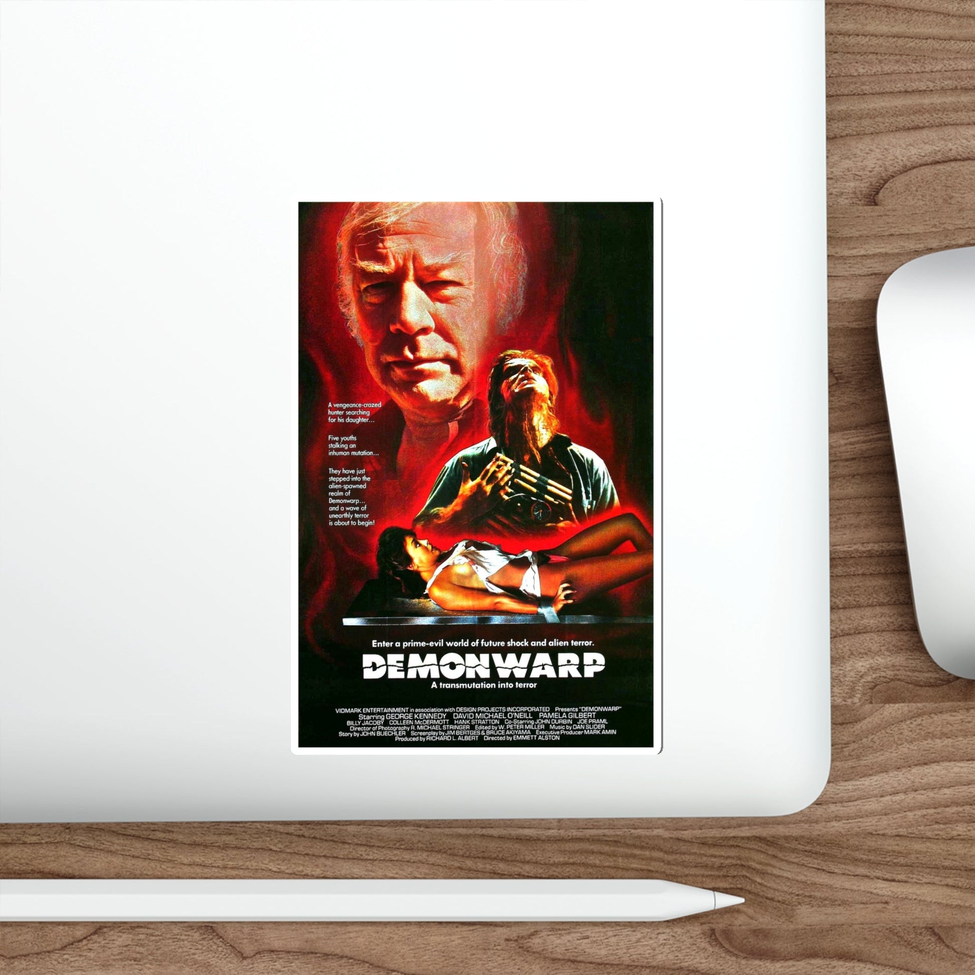 DEMONWARP 1988 Movie Poster STICKER Vinyl Die-Cut Decal-The Sticker Space