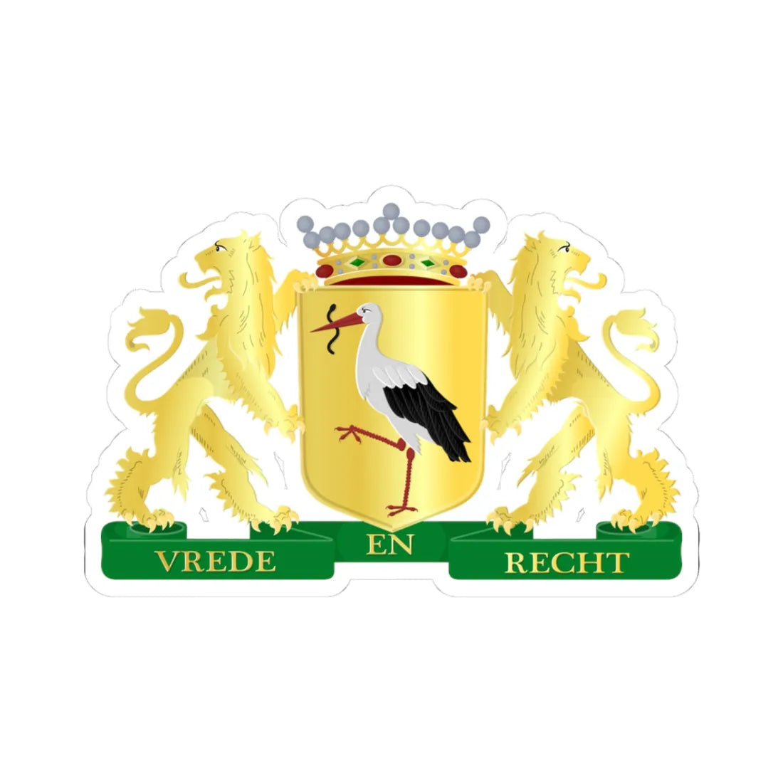 Den Haag wapen III (Netherlands) (Coat of Arms) STICKER Vinyl Kiss-Cut Decal - The Sticker Space