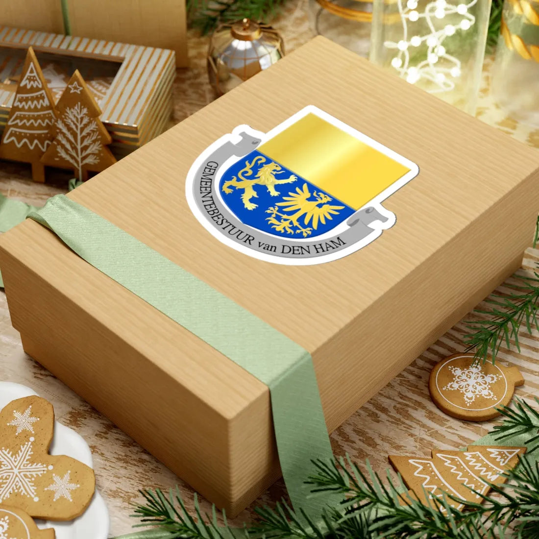 Den Ham wapen (Netherlands) (Coat of Arms) STICKER Vinyl Kiss-Cut Decal - The Sticker Space