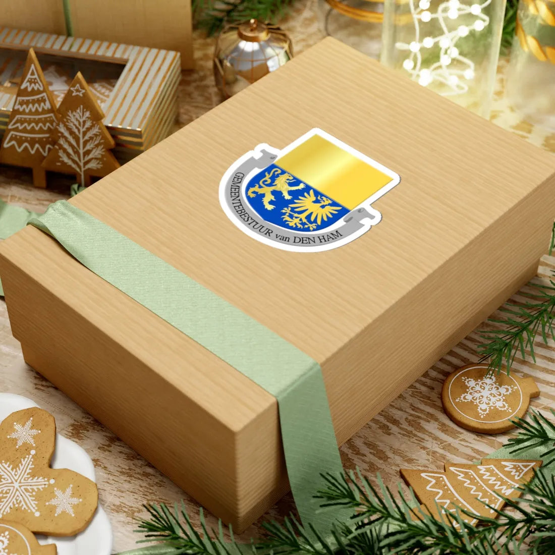 Den Ham wapen (Netherlands) (Coat of Arms) STICKER Vinyl Kiss-Cut Decal - The Sticker Space