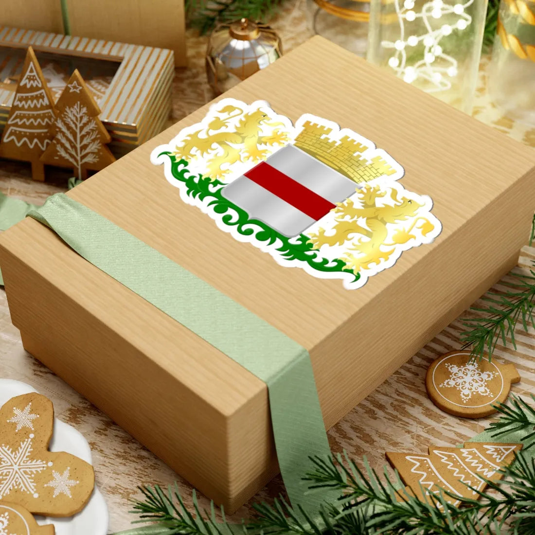 Dendermonde wapen (Belgium) (Coat of Arms) STICKER Vinyl Kiss-Cut Decal - The Sticker Space