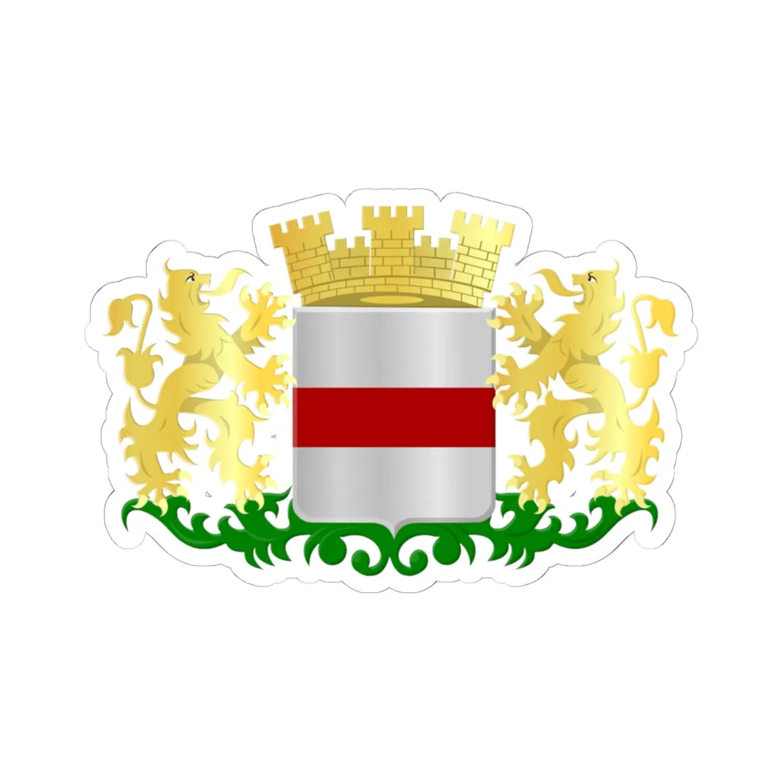 Dendermonde wapen (Belgium) (Coat of Arms) STICKER Vinyl Kiss-Cut Decal - The Sticker Space