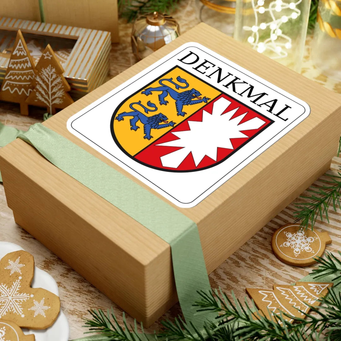 Denkmalplakette Schleswig-Holstein (Denmark) (Coat of Arms) STICKER Vinyl Kiss-Cut Decal - The Sticker Space