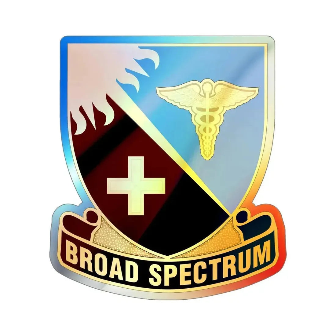 Dental Health Activity Atlantic (U.S. Army) Holographic STICKER Die-Cut Vinyl Decal 6 Inch Holographic - The Sticker Space