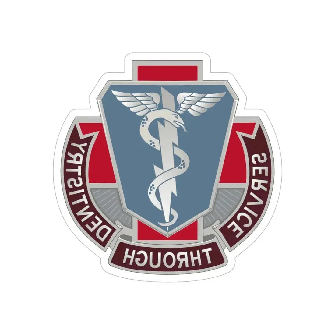 Dental Health Activity Fort Benning (U.S. Army) REVERSE PRINT Transparent Die-Cut STICKER 6 Inch Die-Cut Transparent - The Sticker Space
