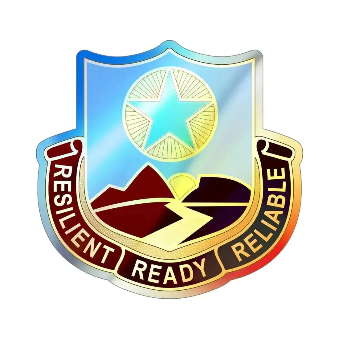 Dental Health Activity Fort Bliss (U.S. Army) Holographic STICKER Die-Cut Vinyl Decal 5 Inch Holographic - The Sticker Space