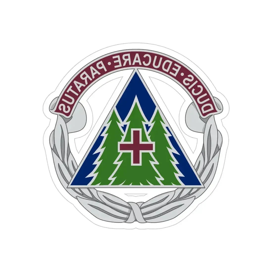 Dental Health Activity Fort Bragg (U.S. Army) REVERSE PRINT Transparent Die-Cut STICKER 5 Inch Die-Cut Transparent - The Sticker Space