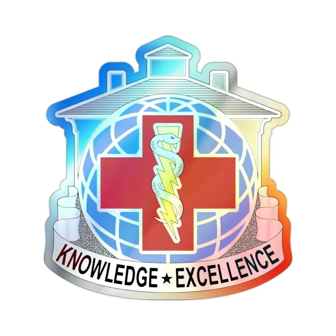 Dental Health Activity Fort Gordon (U.S. Army) Holographic STICKER Die-Cut Vinyl Decal 2 Inch Holographic - The Sticker Space