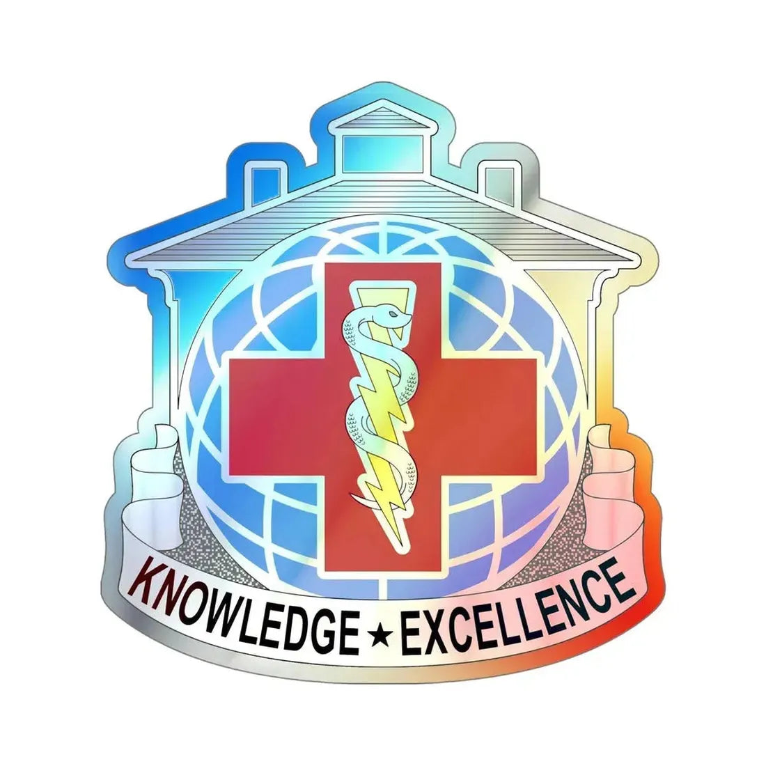 Dental Health Activity Fort Gordon (U.S. Army) Holographic STICKER Die-Cut Vinyl Decal 6 Inch Holographic - The Sticker Space