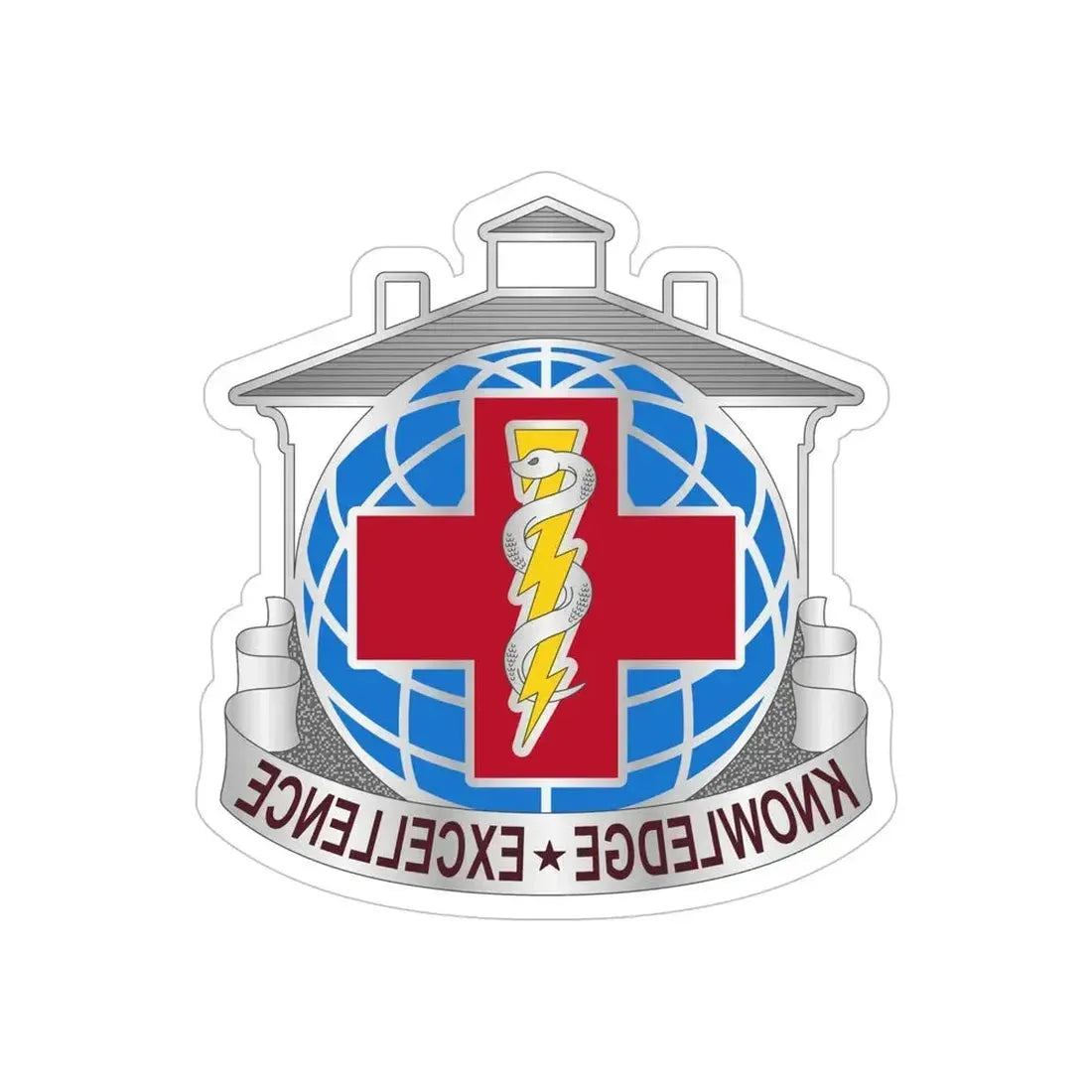 Dental Health Activity Fort Gordon (U.S. Army) REVERSE PRINT Transparent Die-Cut STICKER 6 Inch Die-Cut Transparent - The Sticker Space