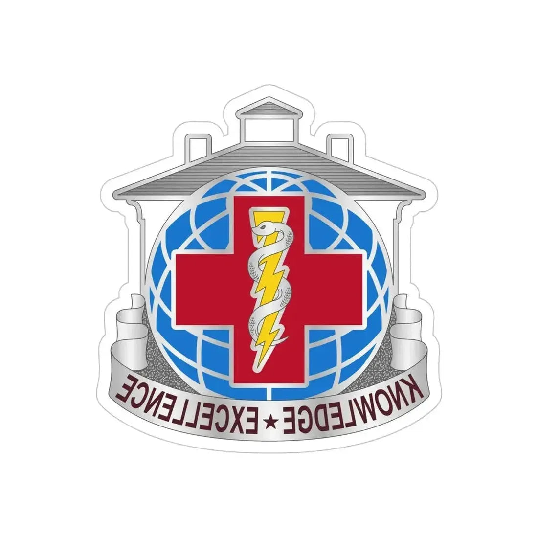 Dental Health Activity Fort Gordon (U.S. Army) REVERSE PRINT Transparent Die-Cut STICKER - The Sticker Space