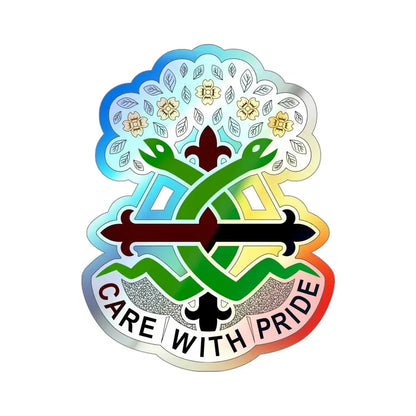 Dental Health Activity Fort Leonard Wood (U.S. Army) Holographic STICKER Die-Cut Vinyl Decal 4 Inch Holographic - The Sticker Space