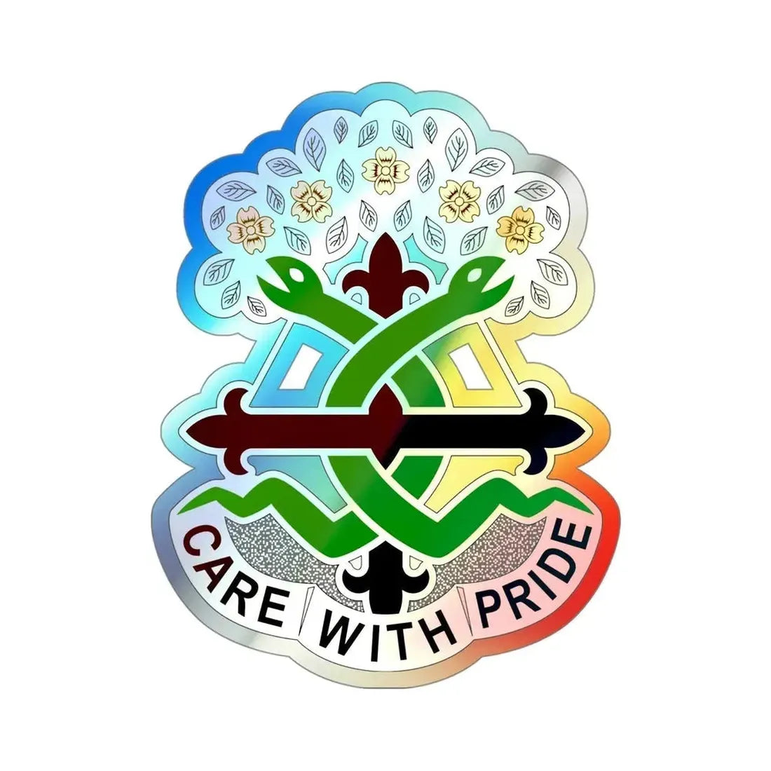 Dental Health Activity Fort Leonard Wood (U.S. Army) Holographic STICKER Die-Cut Vinyl Decal - The Sticker Space