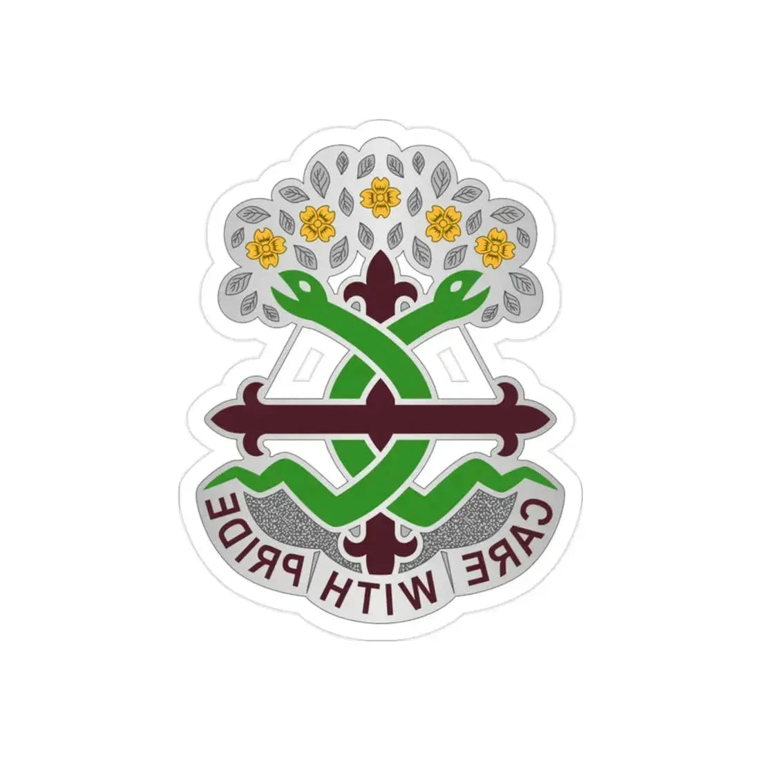 Dental Health Activity Fort Leonard Wood (U.S. Army) REVERSE PRINT Transparent Die-Cut STICKER 2 Inch Die-Cut Transparent - The Sticker Space