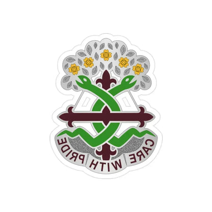 Dental Health Activity Fort Leonard Wood (U.S. Army) REVERSE PRINT Transparent Die-Cut STICKER 2 Inch Die-Cut Transparent - The Sticker Space