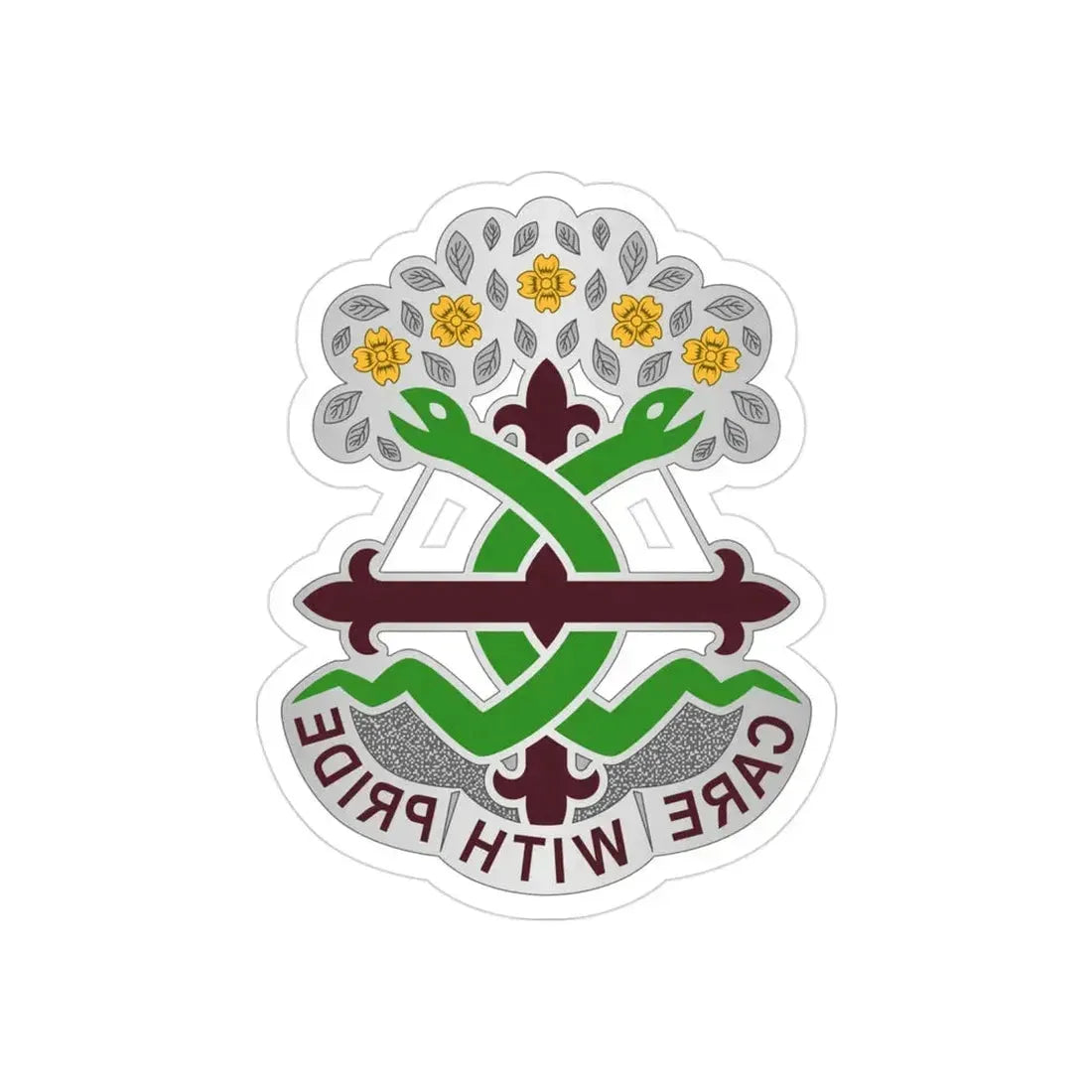 Dental Health Activity Fort Leonard Wood (U.S. Army) REVERSE PRINT Transparent Die-Cut STICKER 3 Inch Die-Cut Transparent - The Sticker Space