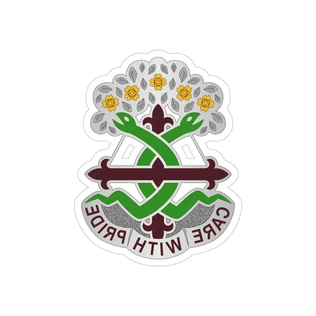 Dental Health Activity Fort Leonard Wood (U.S. Army) REVERSE PRINT Transparent Die-Cut STICKER 4 Inch Die-Cut Transparent - The Sticker Space