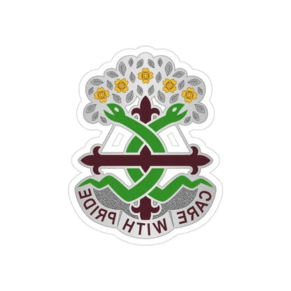 Dental Health Activity Fort Leonard Wood (U.S. Army) REVERSE PRINT Transparent Die-Cut STICKER 4 Inch Die-Cut Transparent - The Sticker Space