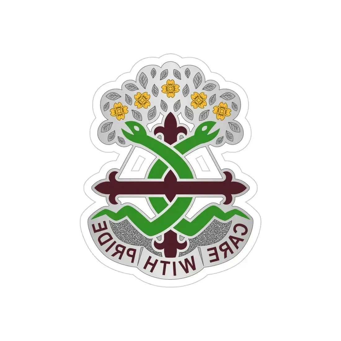 Dental Health Activity Fort Leonard Wood (U.S. Army) REVERSE PRINT Transparent Die-Cut STICKER 5 Inch Die-Cut Transparent - The Sticker Space