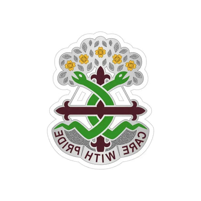 Dental Health Activity Fort Leonard Wood (U.S. Army) REVERSE PRINT Transparent Die-Cut STICKER 5 Inch Die-Cut Transparent - The Sticker Space