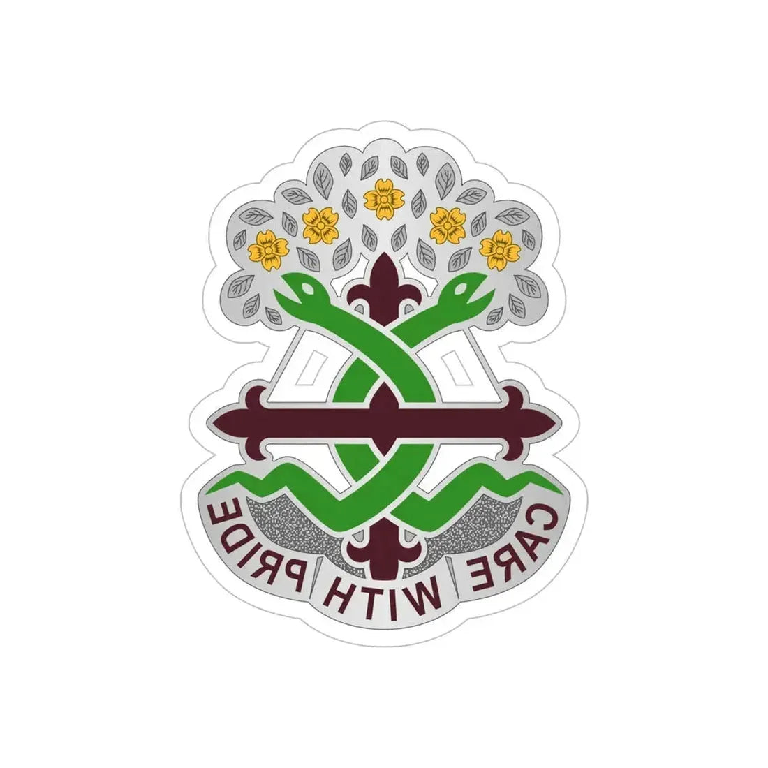 Dental Health Activity Fort Leonard Wood (U.S. Army) REVERSE PRINT Transparent Die-Cut STICKER 6 Inch Die-Cut Transparent - The Sticker Space