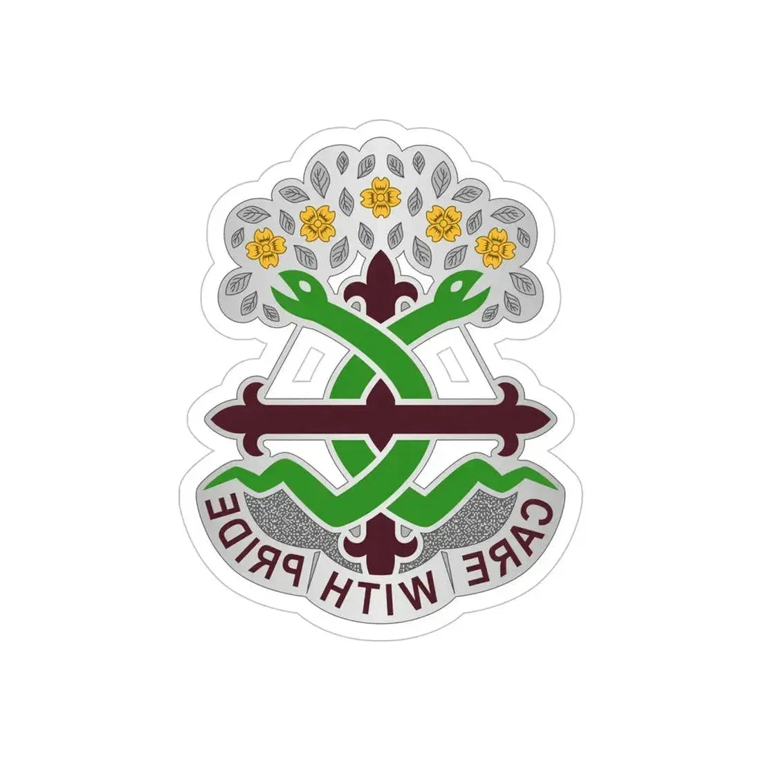 Dental Health Activity Fort Leonard Wood (U.S. Army) REVERSE PRINT Transparent Die-Cut STICKER - The Sticker Space