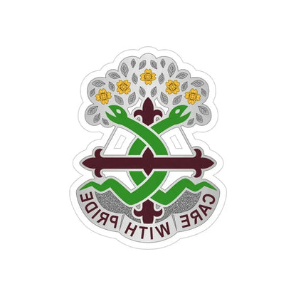 Dental Health Activity Fort Leonard Wood (U.S. Army) REVERSE PRINT Transparent Die-Cut STICKER - The Sticker Space