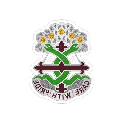 Dental Health Activity Fort Leonard Wood (U.S. Army) REVERSE PRINT Transparent Die-Cut STICKER - The Sticker Space