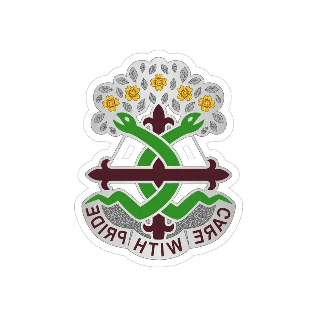 Dental Health Activity Fort Leonard Wood (U.S. Army) REVERSE PRINT Transparent Die-Cut STICKER - The Sticker Space