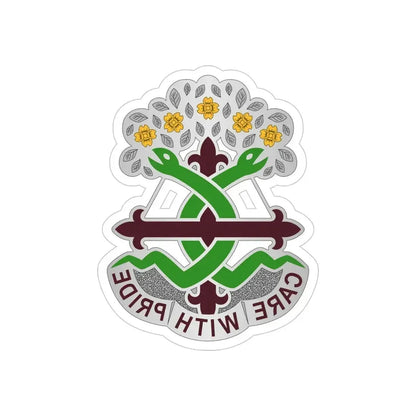 Dental Health Activity Fort Leonard Wood (U.S. Army) REVERSE PRINT Transparent Die-Cut STICKER - The Sticker Space