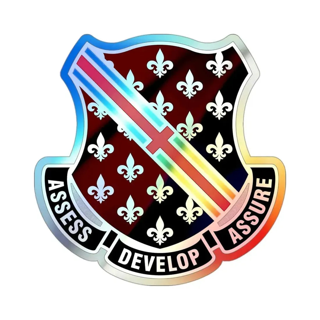 Dental Health Activity Fort Polk (U.S. Army) Holographic STICKER Die-Cut Vinyl Decal 3 Inch Holographic - The Sticker Space