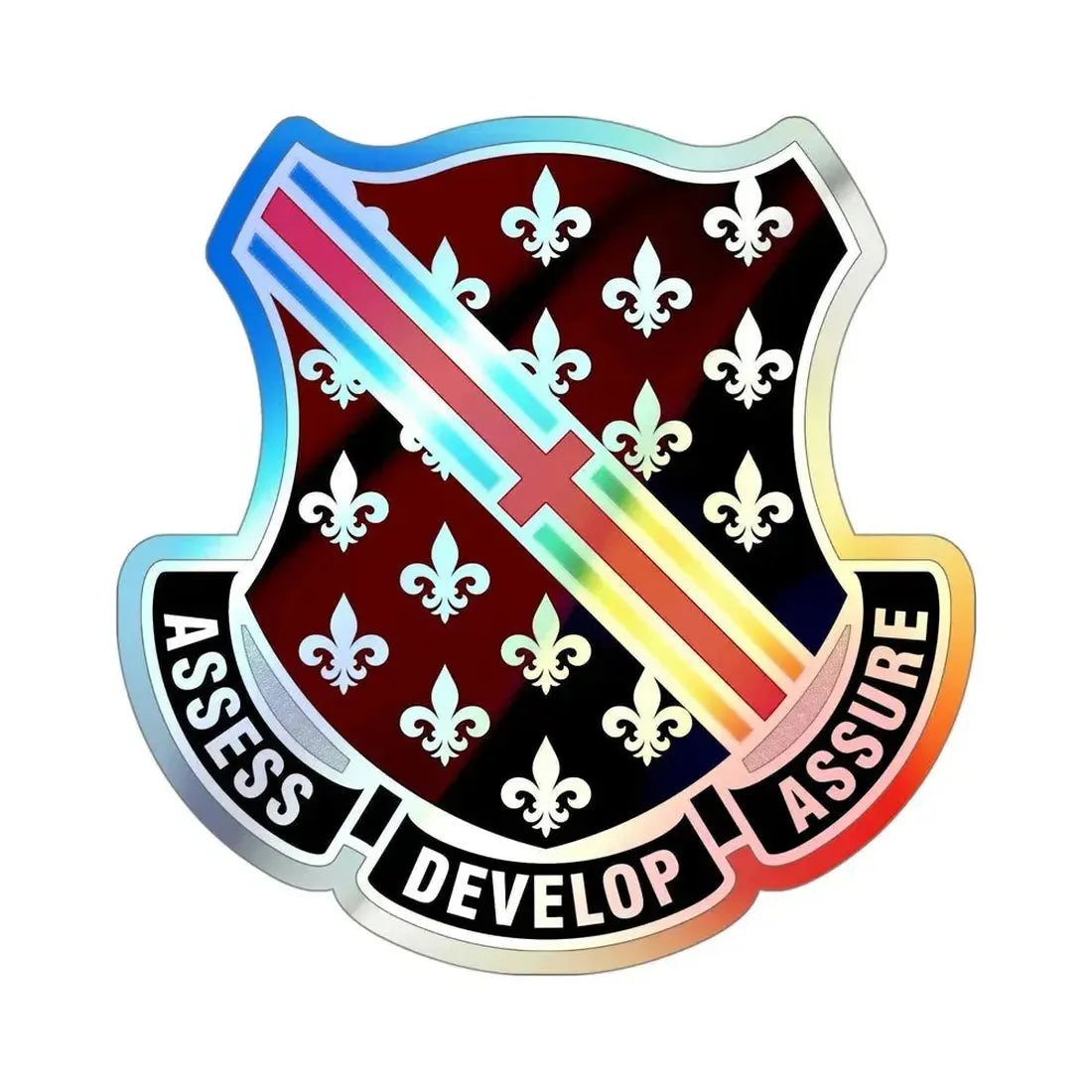 Dental Health Activity Fort Polk (U.S. Army) Holographic STICKER Die-Cut Vinyl Decal 4 Inch Holographic - The Sticker Space