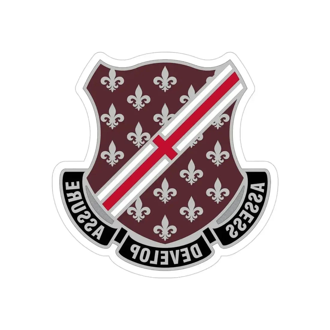 Dental Health Activity Fort Polk (U.S. Army) REVERSE PRINT Transparent Die-Cut STICKER - The Sticker Space